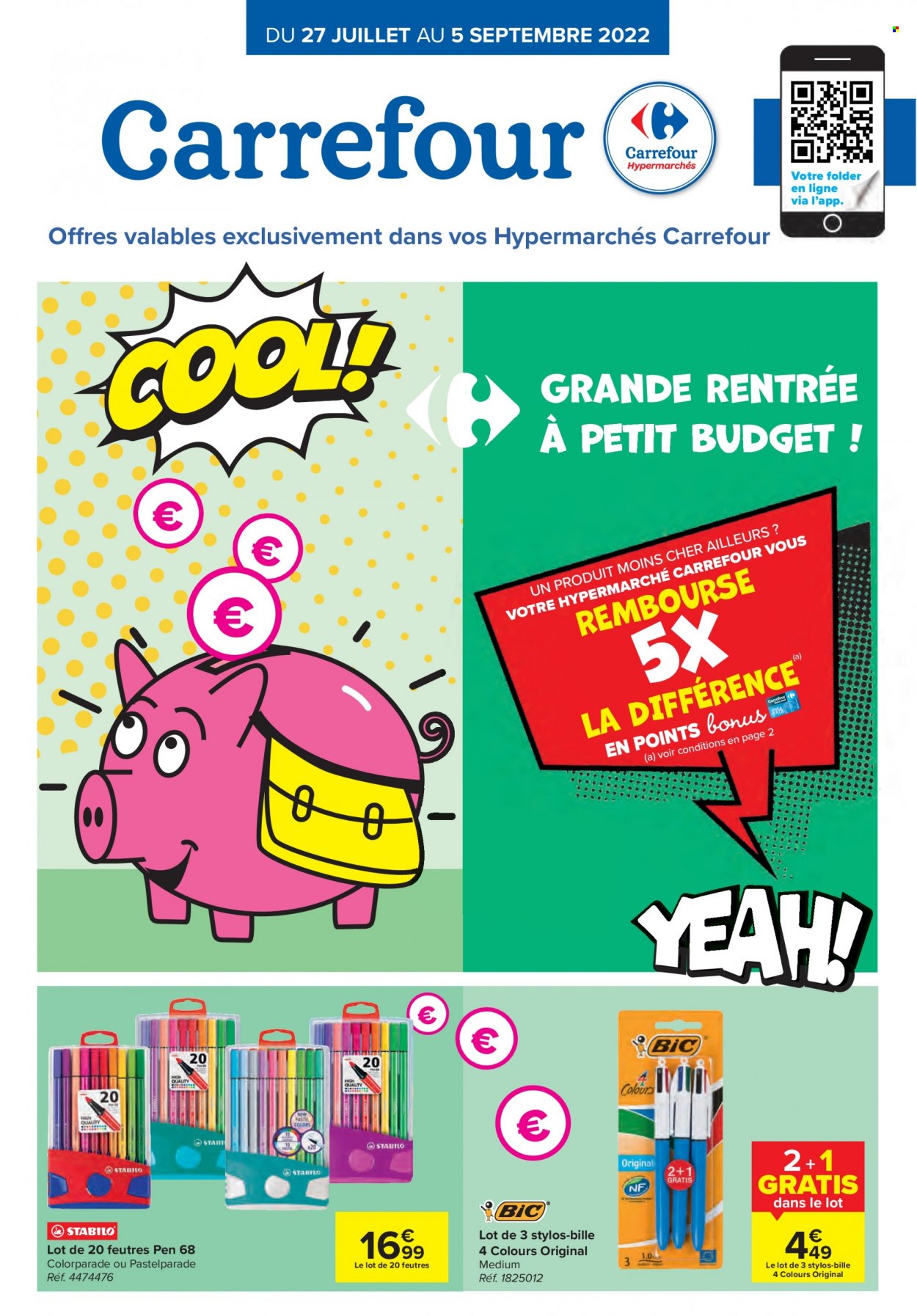 Catalogue Carrefour hypermarkt - 27.7.2022 - 5.9.2022. Page 1.