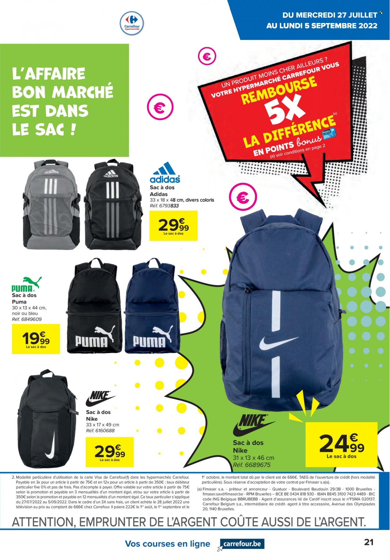 Catalogue Carrefour hypermarkt - 27.7.2022 - 5.9.2022. Page 21.