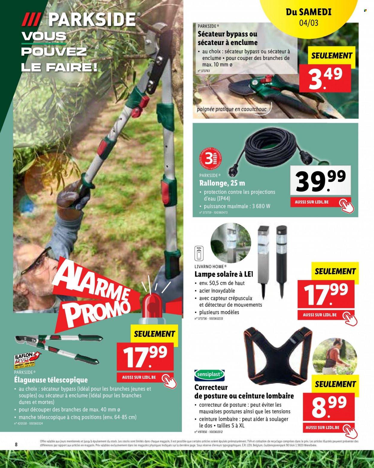 Catalogue Lidl. Page 8.