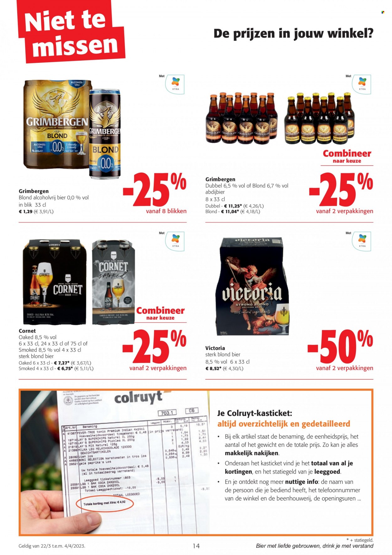Catalogue Colruyt - 22.3.2023 - 4.4.2023. Page 14.