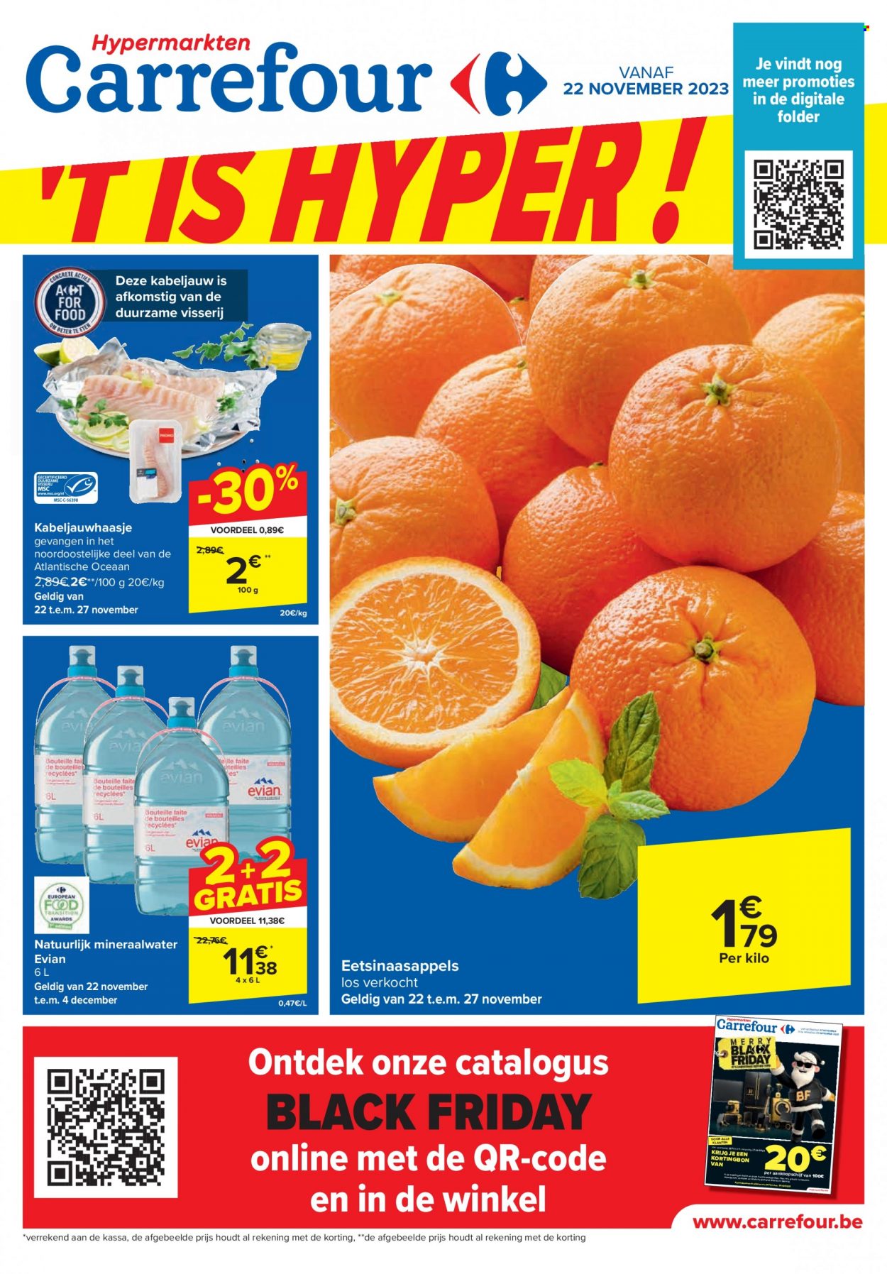 Catalogue Carrefour hypermarkt - 22.11.2023 - 4.12.2023. Page 1.