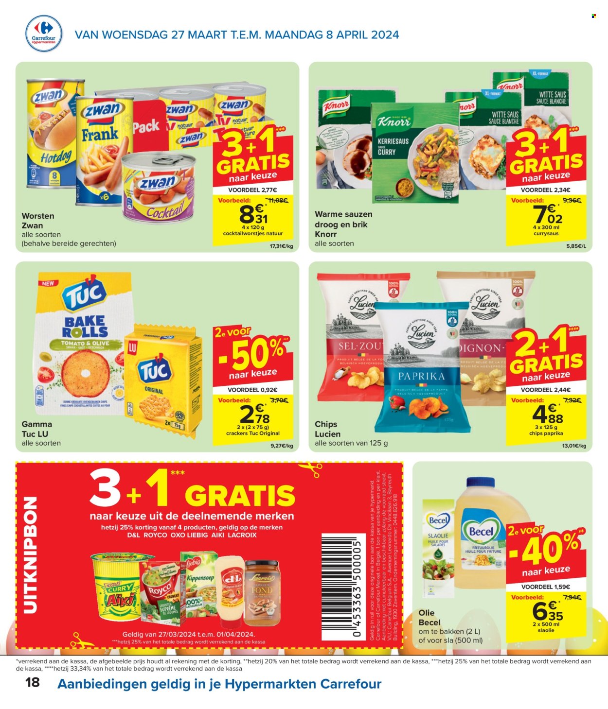Catalogue Carrefour hypermarkt - 27.3.2024 - 8.4.2024. Page 18.