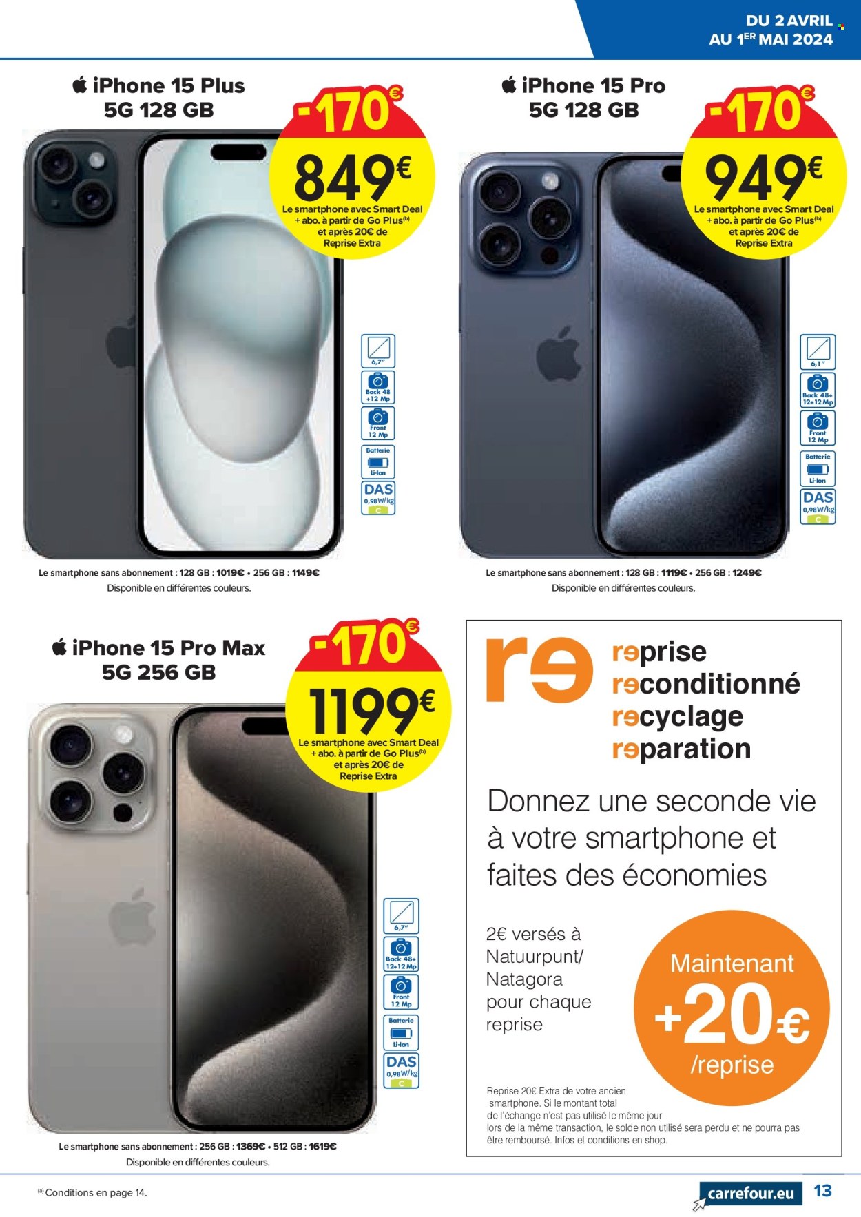 Catalogue Carrefour hypermarkt - 2.4.2024 - 1.5.2024. Page 13.