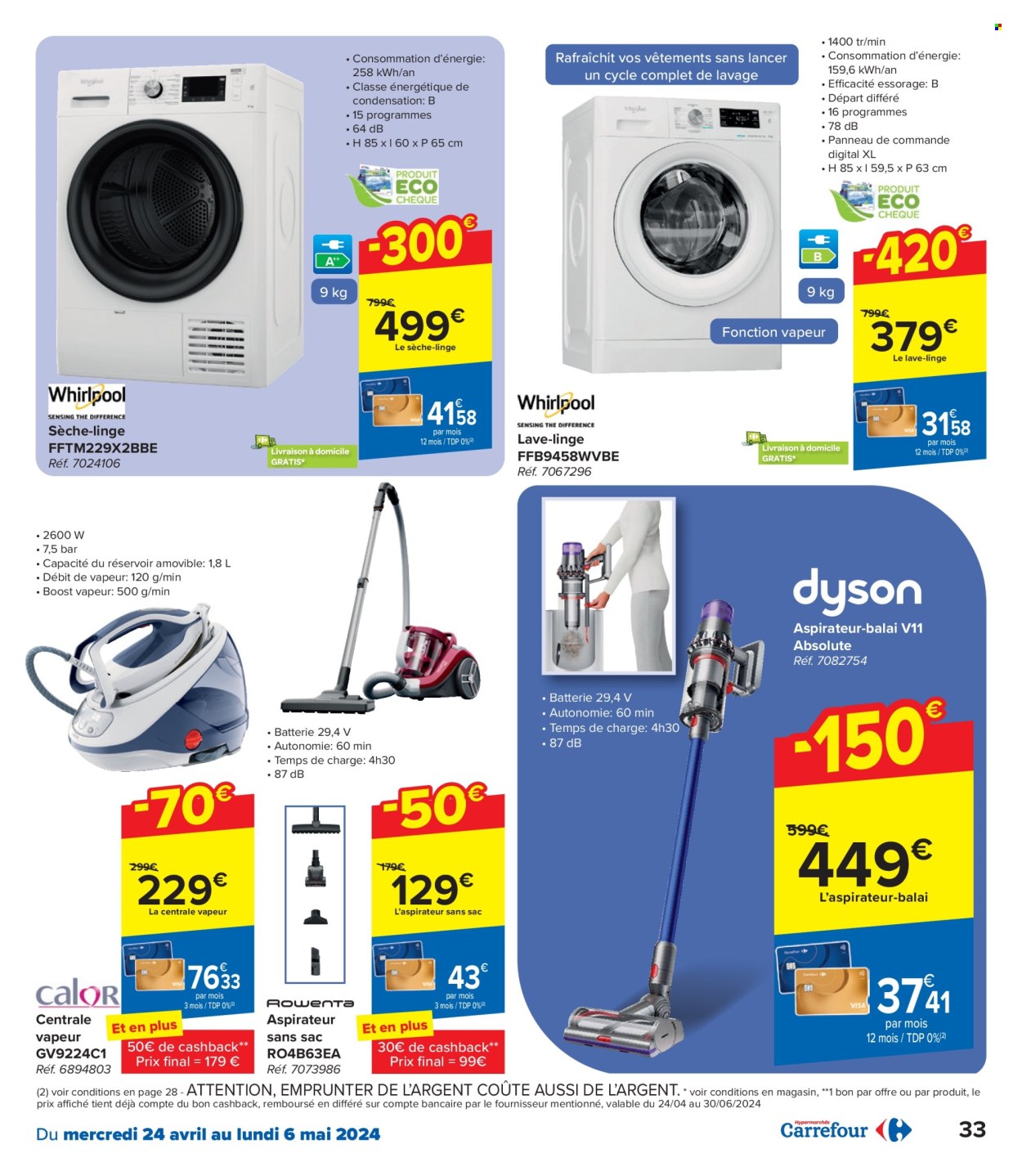 Catalogue Carrefour hypermarkt - 24.4.2024 - 6.5.2024. Page 33.