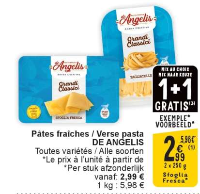 Pâtes fraîches / Verse pasta DE ANGELIS