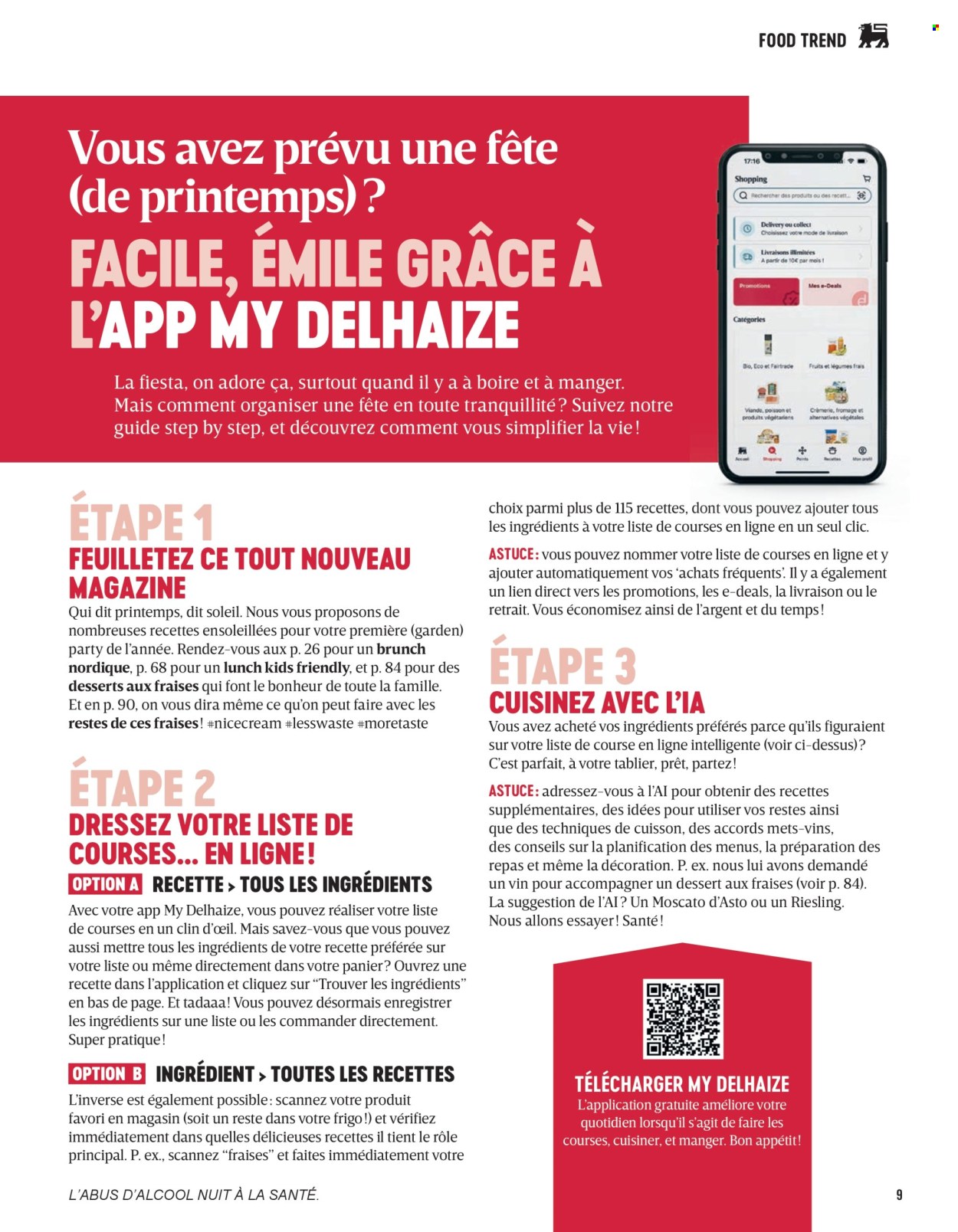Catalogue Delhaize. Page 9.