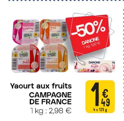 Yaourt aux fruits CAMPAGNE DE FRANCE