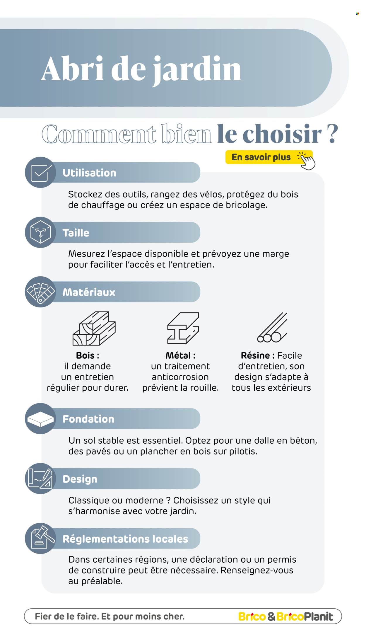 Catalogue Brico. Page 7.