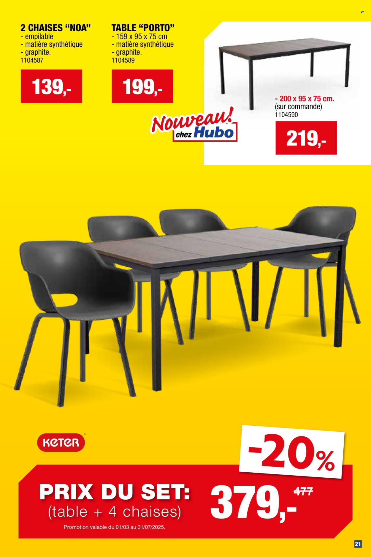 Catalogue Hubo - 26.3.2025 - 31.7.2025. Page 21.
