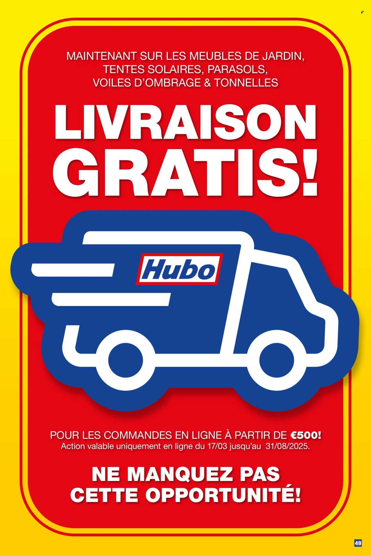 Catalogue Hubo - 26.3.2025 - 31.7.2025. Page 49.