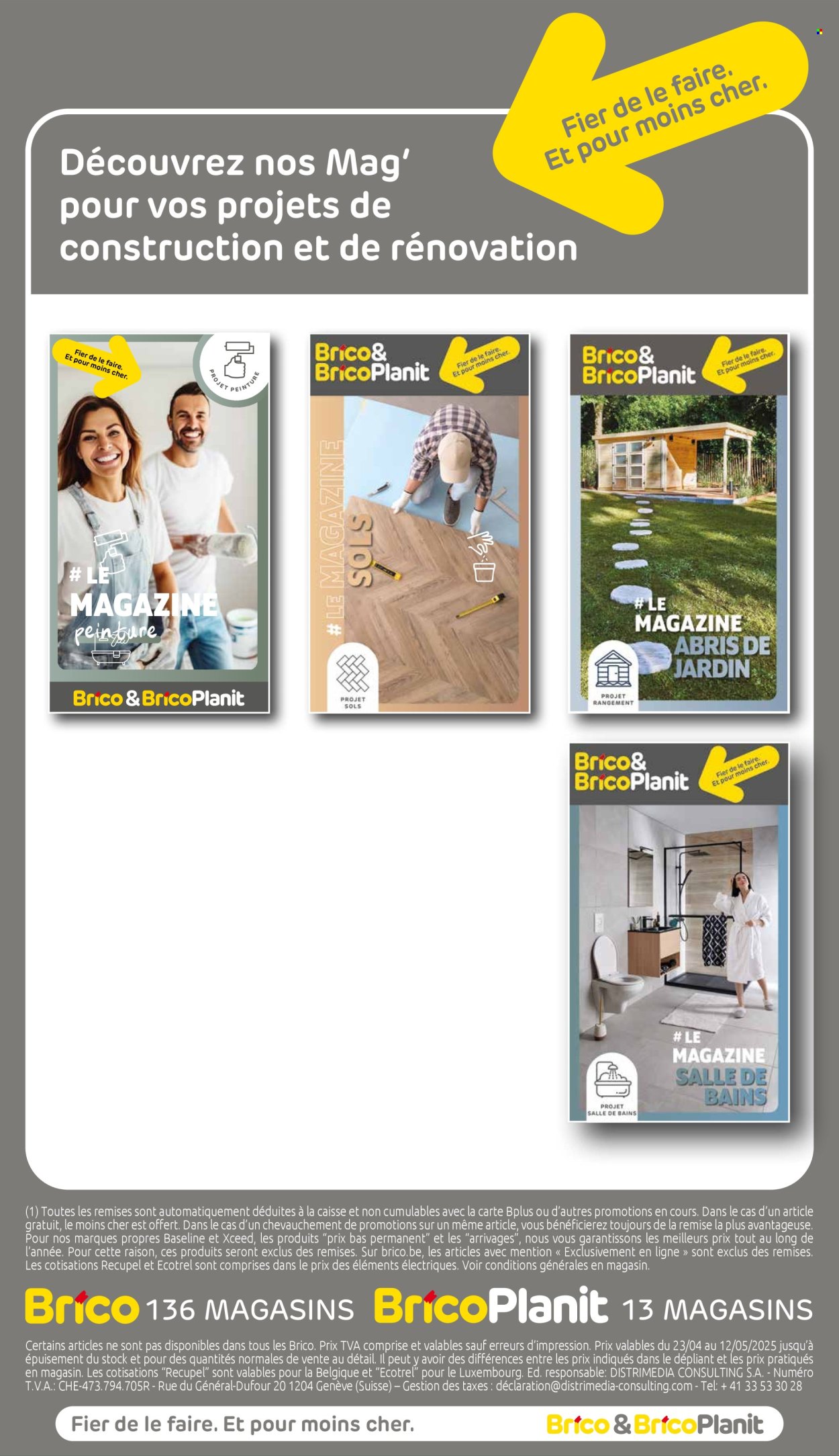 Catalogue Brico - 23.4.2025 - 12.5.2025. Page 45.