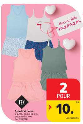 Pyjashort dame
