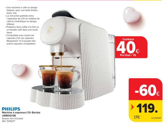 PHILIPS Machine à espresso L'Or Barista LM9012/08