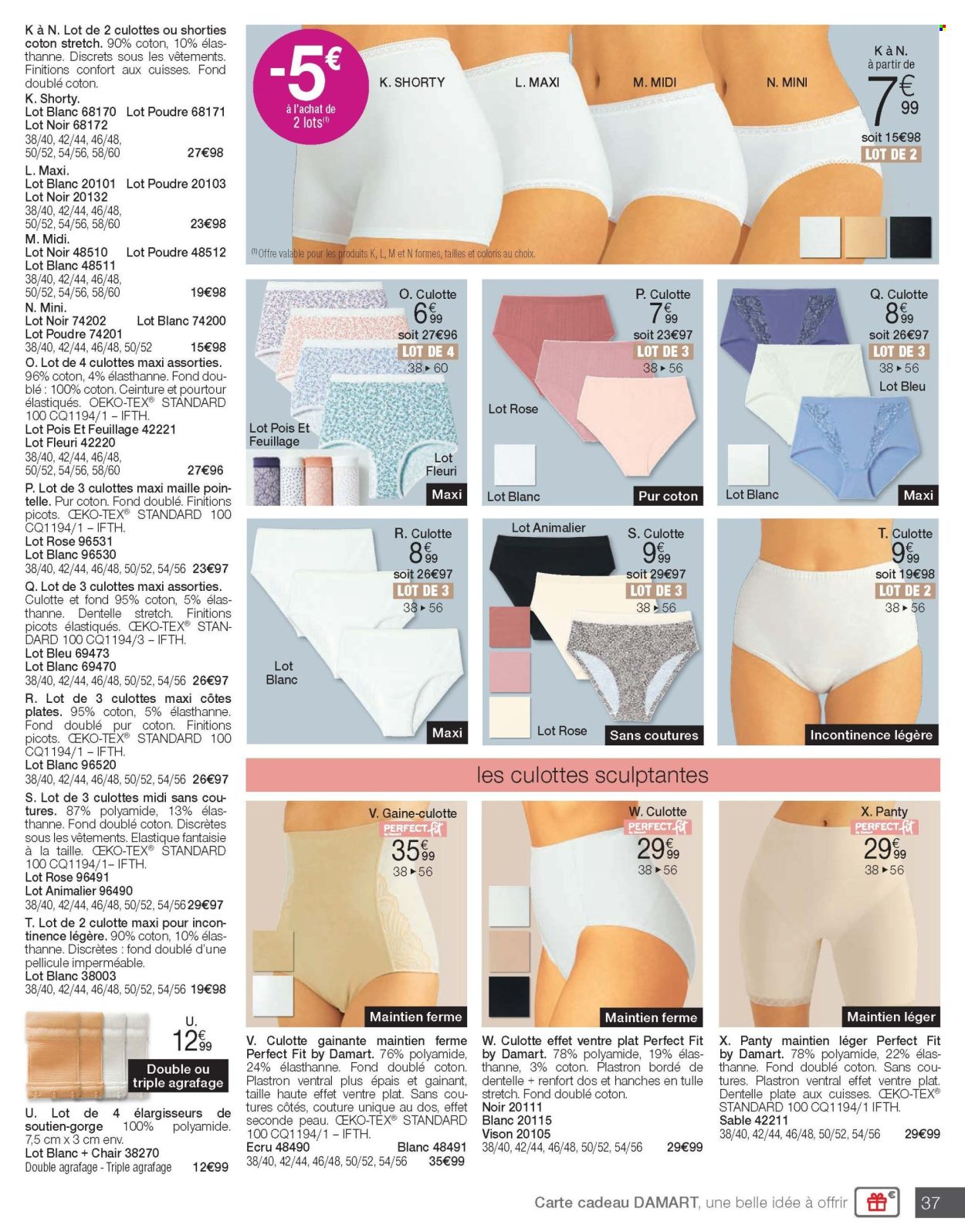 Catalogue Damart. Page 37.