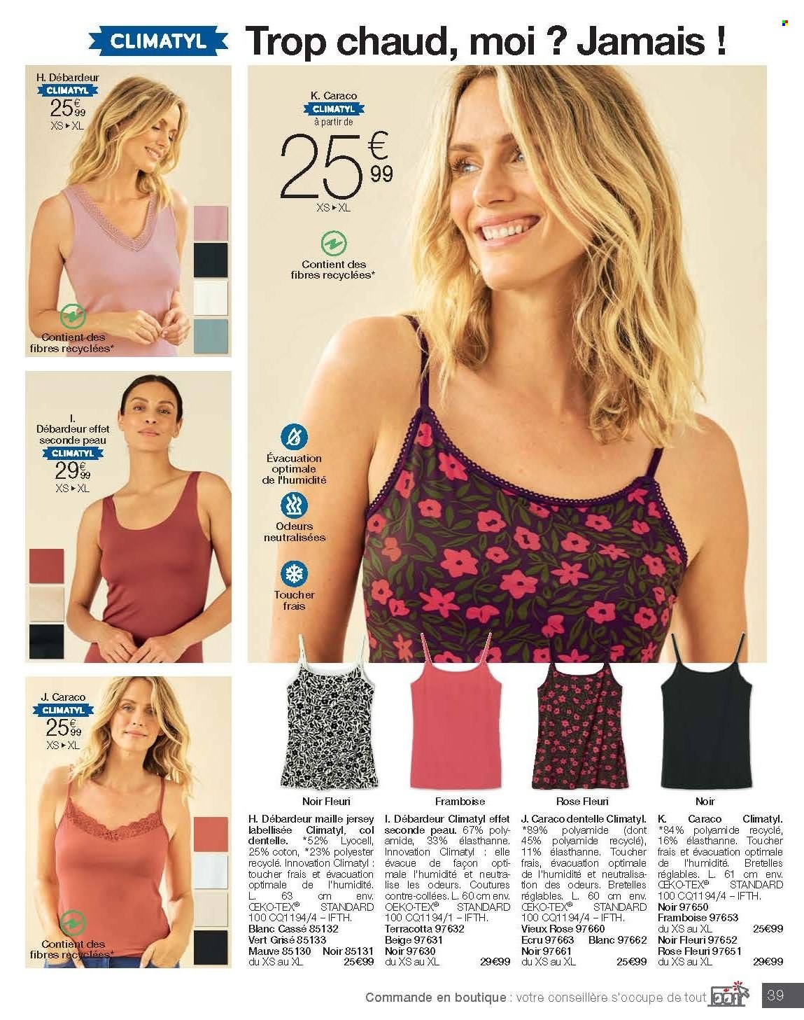 Catalogue Damart. Page 39.
