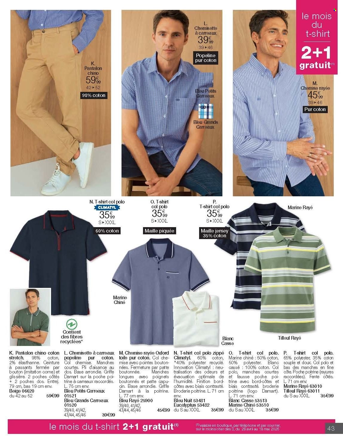 Catalogue Damart. Page 43.