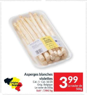Asperges blanches violettes