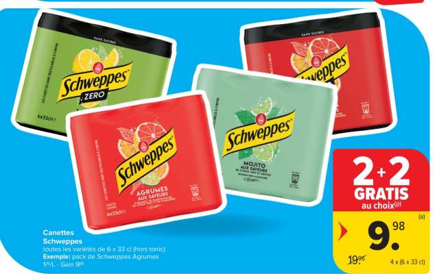 Canettes Schweppes