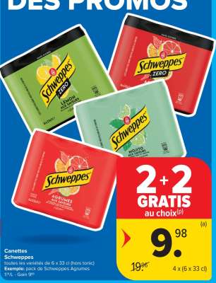 Canettes Schweppes