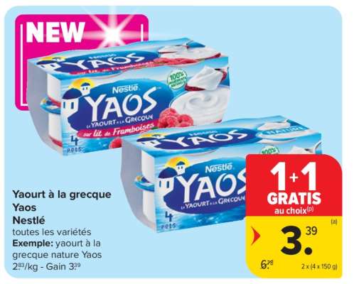 Yaourt à la grecque Yaos