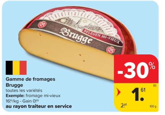 Gamme de fromages Brugge