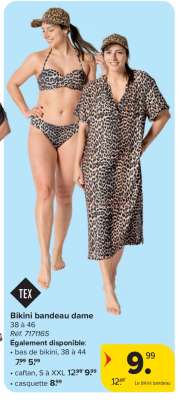 Bikini bandeau dame