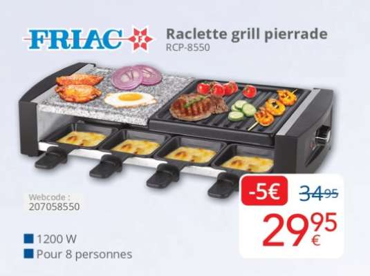 FRIAC Raclette grill pierrade RCP-8550