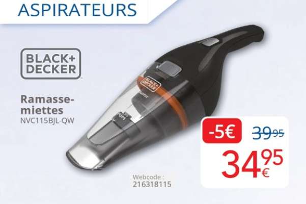 BLACK+DECKER Ramasse-miettes NVC115BJL-QW