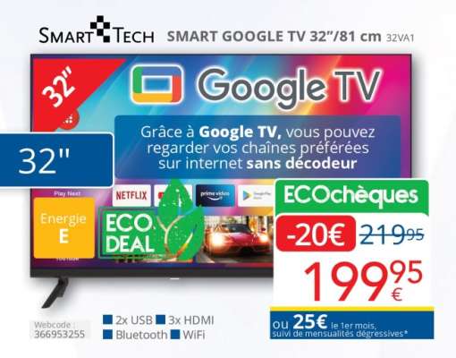 SMART GOOGLE TV 32''/81 cm