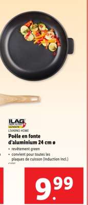 Poêle en fonte d'aluminium 24 cm ø