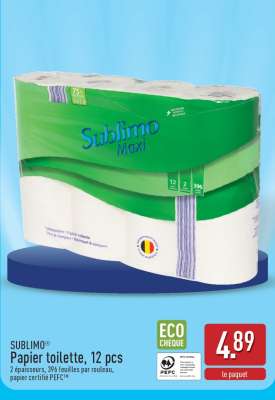 SUBLIMO® Papier toilette, 12 pcs