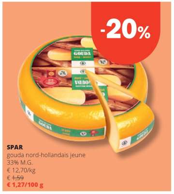 SPAR gouda nord-hollandais jeune
