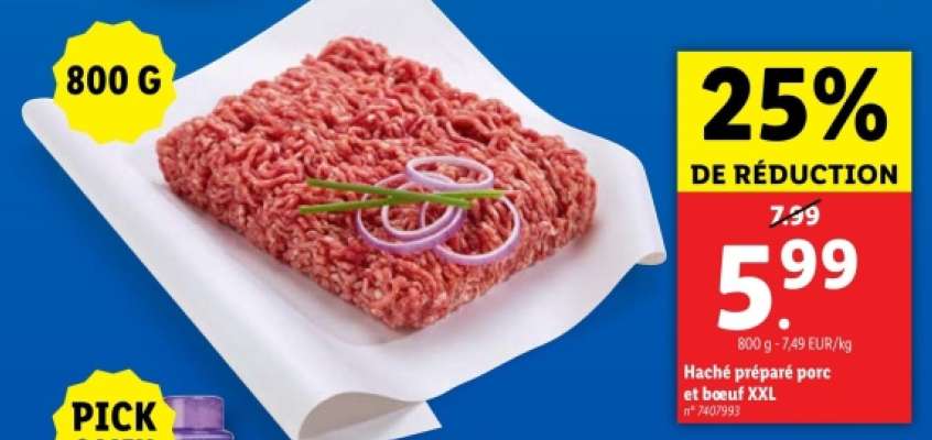 Haché préparé porc et boeuf XXL