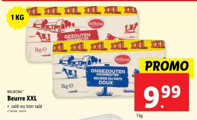 Milbona Beurre XXL