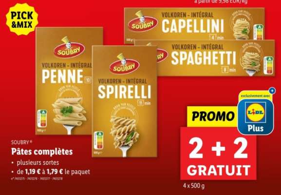 Soubry Pâtes complètes