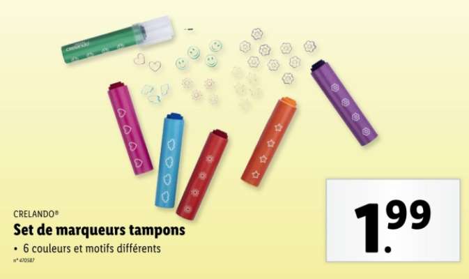 CRELANDO® Set de marqueurs tampons