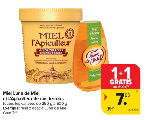 Miel Lune de Miel et L’Apiculteur de nos terroirs