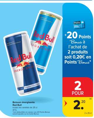 Boisson énergisante Red Bull