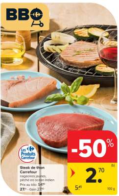 Steak de thon Carrefour