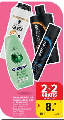 Gamme de soins pour cheveux Syoss, Gliss et Schwarzkopf