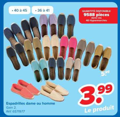 Espadrilles dame ou homme