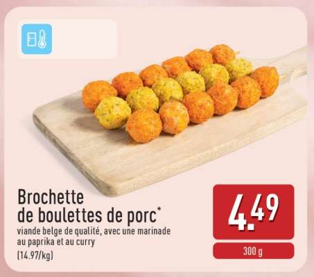 Brochette de boulettes de porc