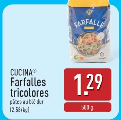 CUCINA Farfalles tricolores