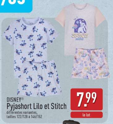 Pyjashort Lilo et Stitch