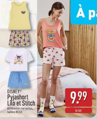 Pyjashort Lilo et Stitch