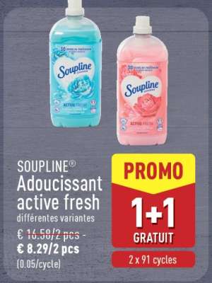 SOUPLINE Adoucissant active fresh