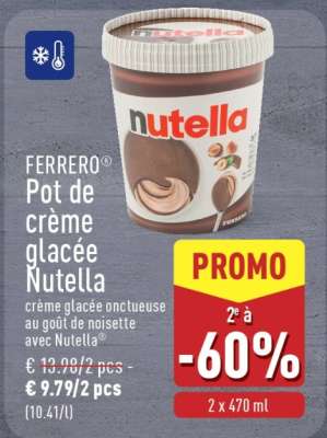 FERRERO Pot de crème glacée Nutella