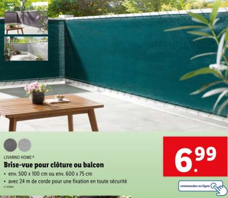 LIVARNO HOME Brise-vue pour clôture ou balcon